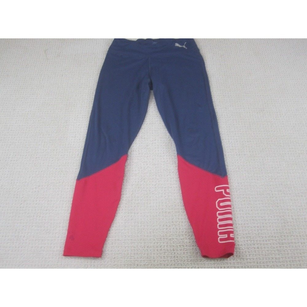 Puma Pants Womens Small‎ Blue Red Dry Cell Workout Gym Leggings Athletic Yoga